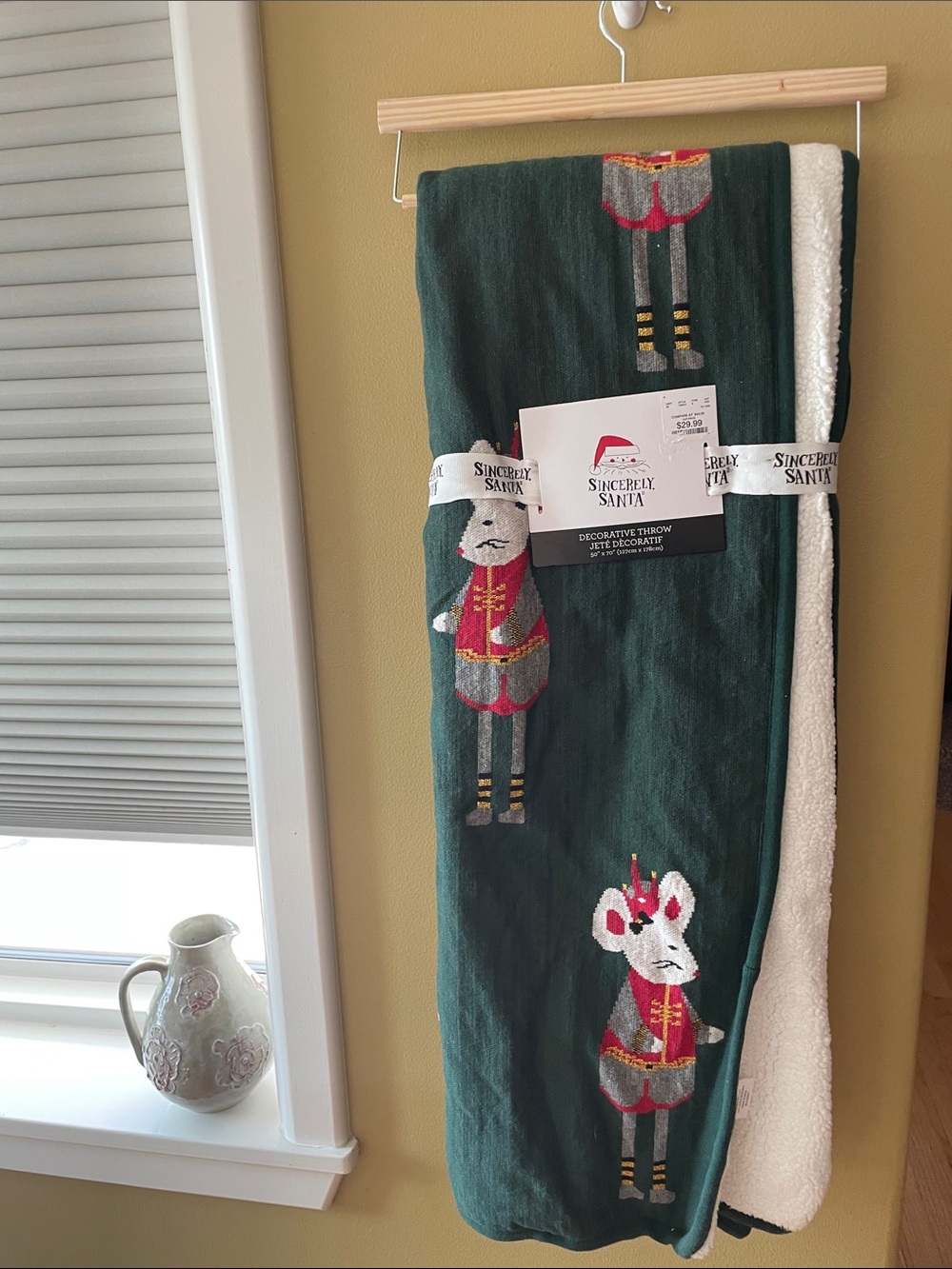 NWT Severely Santa Nutcracker Holiday Throw. 50”x70”